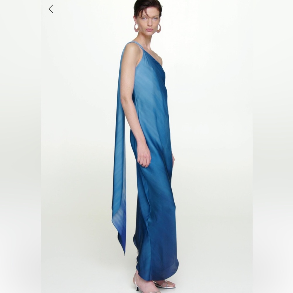 Mango asymmetrical dress ombre